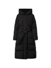 Moorer Belted Oversized Coat In Black