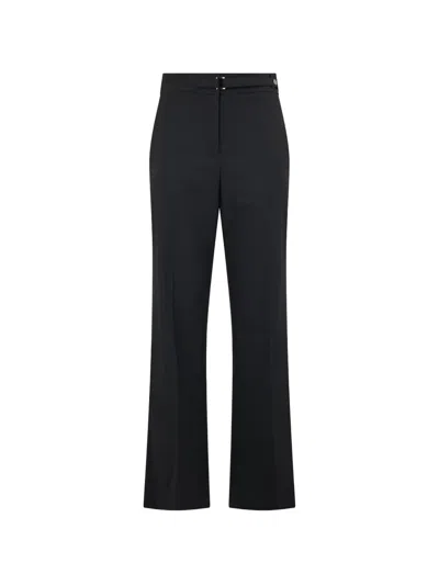Moorer Belted Wide-leg Trousers In Black