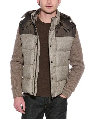 Moorer Benso Wool Down Jacket In Brown