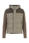 Moorer Cappuccino Wool Bensa Down Jacket In Brown