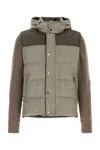 Moorer Cappuccino Wool Bensa Down Jacket In Multi
