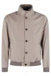Moorer Bernie Bomber Jacket Front Pockets In Neutrals