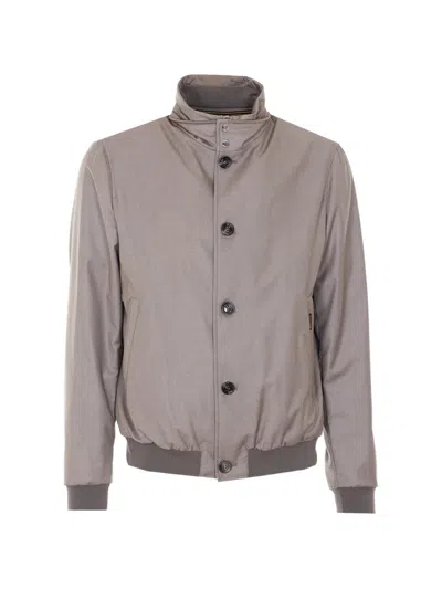 Moorer Bernie Zip Pockets Jacket In Gray