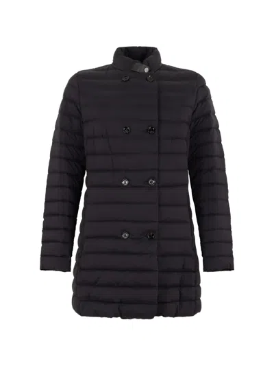 Moorer Berry-s3 Quilted Double-breasted Coat In Blue