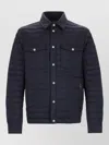 Moorer Bersan S3 Collared Quilted Jacket Pockets In Black