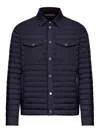 Moorer Bersan S3 Collared Quilted Jacket Pockets In Azul