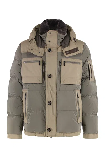 Moorer Biagio Hooded Down Jacket In Green