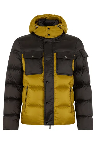 Moorer Bicolor Padded Jacket With Removable Hood In Multi