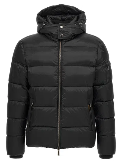 MOORER BLACK BRETT BOMBER JACKET