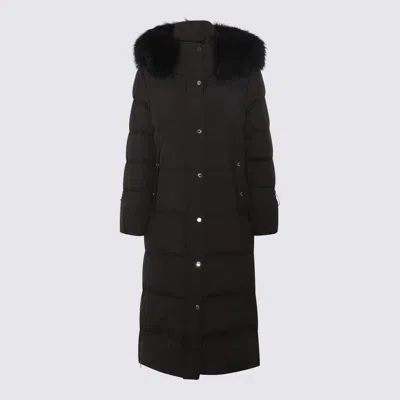 Moorer Long-sleeved Down Jacket In Black