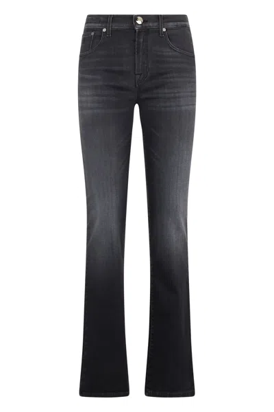 Moorer Black Flared Jeans Elegant For Any Occasion.