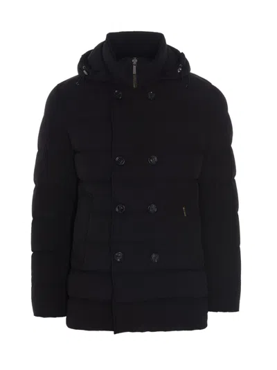 MOORER BLACK FLORIO BI-STRETCH NYLON DOWN JACKET