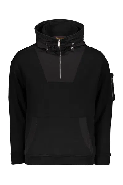 Moorer Black Half-zip Sweatshirt, Modern Minimalist Design