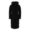 Moorer Padded Quilted Jacket Removable Hood In Black