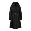 Moorer Black Long Over Parka In Black