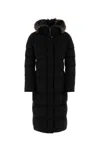 Moorer Padded Quilted Jacket Removable Hood In Black