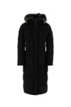 Moorer Padded Quilted Jacket Removable Hood In Black