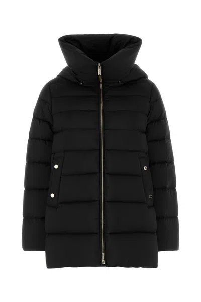 MOORER BLACK NYLON BLEND NATALIA DOWN JACKET