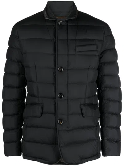 MOORER BLACK PADDED DESIGN JACKET