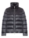 Moorer Short Quilted Down Jacket With High Collar In Black