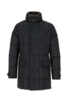 Moorer Slate Polyester Morris Down Jacket In Black