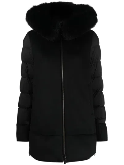 MOORER BLACK WOOL-CASHMERE BLEND JACKET