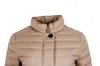 Moorer Light Down Jacket With Zip And Button Closure With Front Flap Pockets In Hazelnut