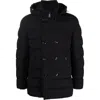 Moorer Double-breasted Hooded Quilted Down Jacket