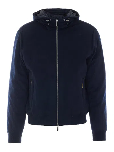 Moorer Blue Grey Oniro Down Jacket In Multi