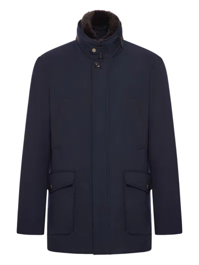Moorer Drive Pum Jacket In Blue