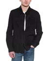 Moorer Bobbiourg Suede Jacket In Black