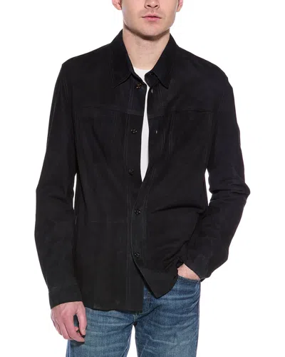 Moorer Bobbiourg Suede Jacket In Black