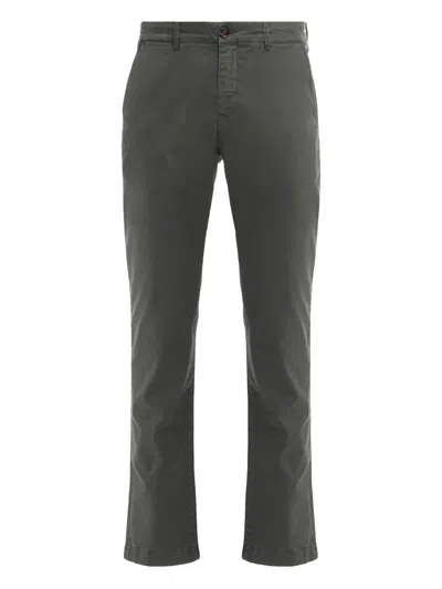 Moorer Bogart-ras Button Trousers In Gray