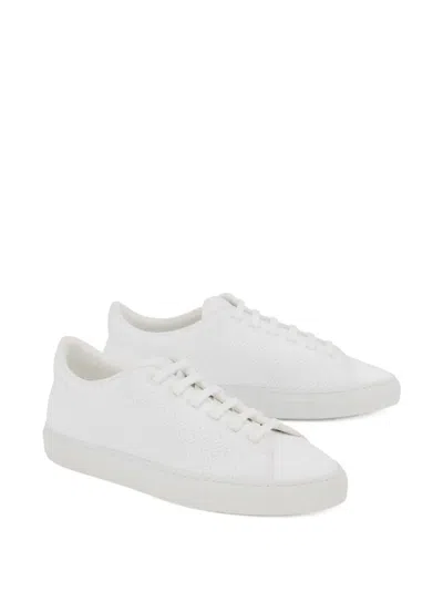 Moorer Boldini Perforated Sneakers In White