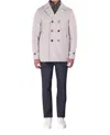 Moorer Bolgi Le Down-filled Peacoat In Stone In White