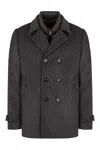 Moorer Bolgi-le Wool Blend Peacoat In Grey