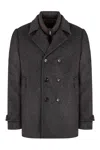 Moorer Bolgi-le Wool Blend Peacoat In Grey
