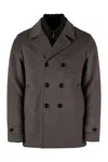 Moorer Bolgi Wool Blend Peacoat In Brown