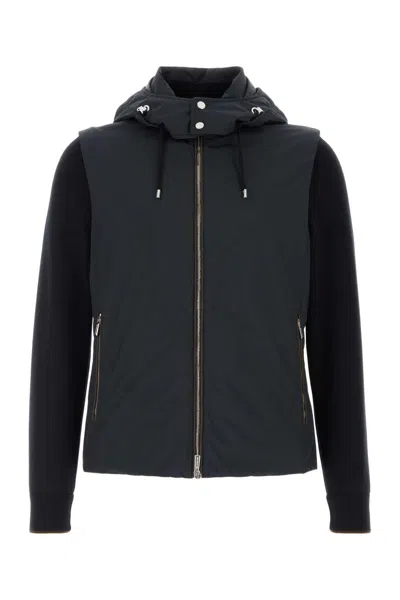 Moorer Bomber Bi Materiale In Gray