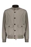 Moorer Bomber Jacket In Fabric In Taupe