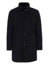 Moorer Bond Button-fastening Coat In Blue