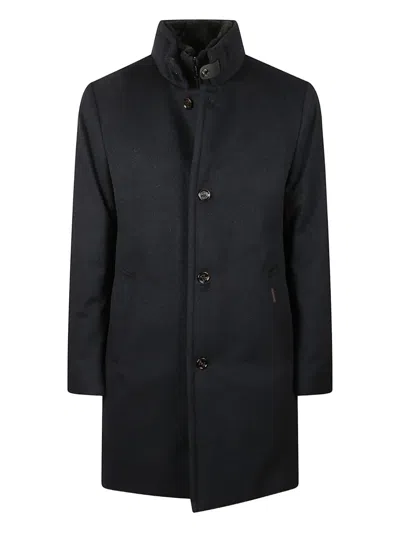 Moorer Bond-fur-cs Buttoned Cashmere Coat In Black
