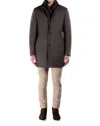Moorer Bond Fur Hd Herringbone Down Coat In Anthracite In Grey
