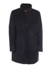 Moorer Bond-fur-le Jacket In Blue