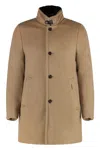Moorer Bond Padded Wool-blend Coat In Brown