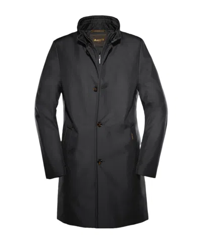 Moorer Bond Quilted Parka Coat In Black