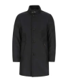 Moorer Coats Featuring High Collar And Side Pockets In Black