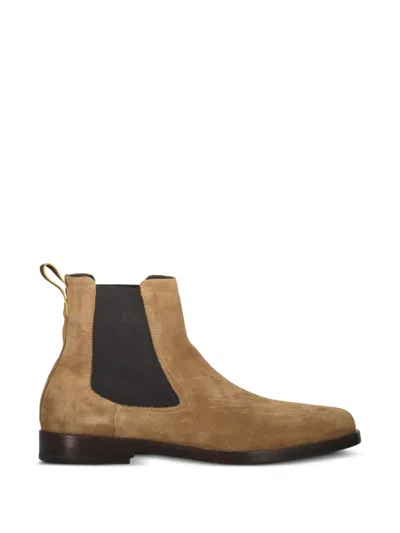 Moorer Borgoni Suede Chelsea Boots In Brown
