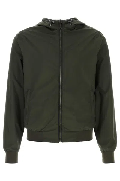 MOORER BOTTLE GREEN POLYESTER DENNY REVERSIBILE JACKET