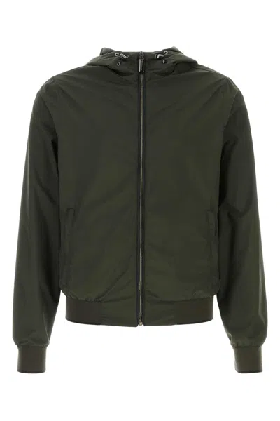 Moorer Bottle Green Polyester Denny Reversibile Jacket In Forest